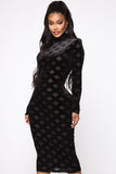Looking Forward To It Midi Dress - Black