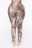 We At My Favorite Spot Legging Set - Brown/combo