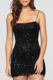 Shimmy And Shine Sequin Mini Dress - Black
