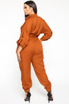 Cynthia Cargo Jumpsuit - Rust
