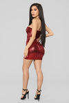 Mad About You Sequin Dress - Red