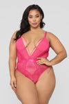 Manipulation Teddy Bodysuit - Hot Pink
