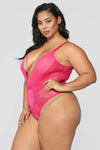 Manipulation Teddy Bodysuit - Hot Pink