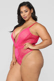 Manipulation Teddy Bodysuit - Hot Pink