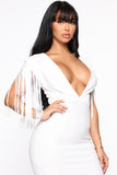 Fringe For Life Maxi Dress - Ivory