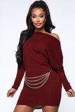 Never Waisting Time Mini Dress - Wine