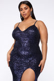 Let's Start Over Midi Dress - Navy