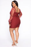 Top Candidate Mini Dress - Wine