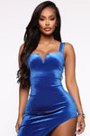 Amanda Velvet Maxi Dress - Royal