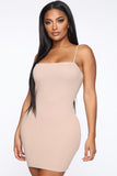Wrapped In Warmth Dress Set - Taupe