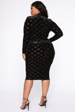 Looking Forward To It Midi Dress - Black