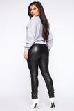 Back For Seconds Lace Up Leggings - Black