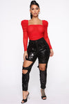 Sequins Of Events Boyfriend Jeans - Black