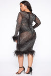 All Over My Body Midi Dress - Black