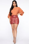 Slay The House Mini Skirt - Red/combo