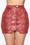 Slay The House Mini Skirt - Red/combo