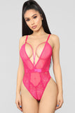 Manipulation Teddy Bodysuit - Hot Pink