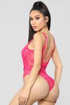 Manipulation Teddy Bodysuit - Hot Pink