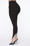 Will Always Shine On Fringe Pants - Black