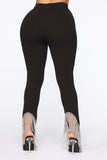 Will Always Shine On Fringe Pants - Black