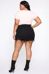 Breaking All The Rules Mini Skirt - Black Wash