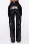 Don't See A Flaw PU Pant - Black