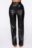 Don't See A Flaw PU Pant - Black