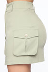 Cargo Small Talk Skirt - Sage