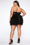 Featherlicious Mini Dress - Black