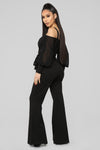Falling For Your Charm Jumpsuit - Black