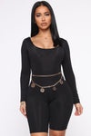 All About It Romper - Black