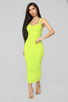 Your Needs Met Dress - Lime