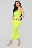 Your Needs Met Dress - Lime