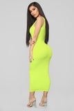 Your Needs Met Dress - Lime
