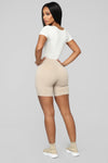 Classic Mini Biker Shorts - Mocha