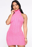 Plastic Daydream Sweater Mini Dress - Pink