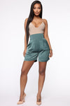 Always In Business Satin Short - Olive