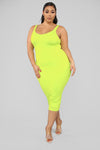 Your Needs Met Dress - Lime
