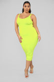 Your Needs Met Dress - Lime