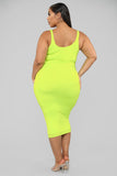 Your Needs Met Dress - Lime