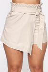 You Are The One PU Skort - Cream