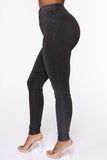 You've Got To Be Yoking Skinny Jeans - Grey