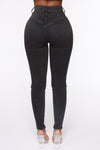 You've Got To Be Yoking Skinny Jeans - Grey