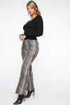 Party Animal Snake Skin Pant - Grey