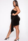 Sweet Revenge Velvet Mini Dress - Black