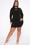F Off Mini Dress - Black