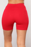 Classic Mini Biker Shorts - Red