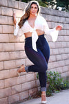 Classic High Waist Skinny Jeans - Dark Denim