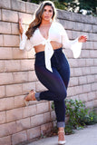 Classic High Waist Skinny Jeans - Dark Denim