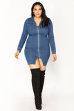 Street Talk Denim Dress - Dark